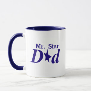 Caneca Azul Personalizada do Sr. Estrela Papai