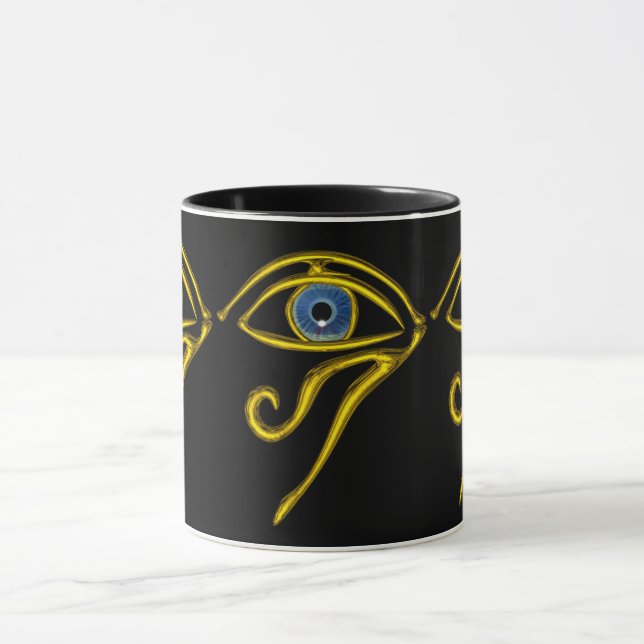 Caneca AZUL TALISMAN/DOURADO OLHO DE HORO Preto (Centro)
