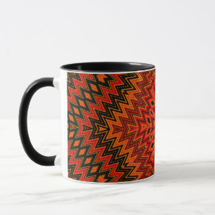 Caneca azulejo caleidoscópico moderno abstrato