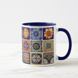 Caneca Azulejo Colorido de Talavera - Porcelana Gift Mug