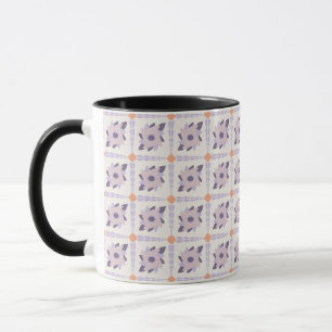 Caneca Azulejo colorido Púrpura Pastel Decorativo