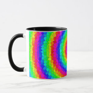 Caneca Azulejo de Mosaico Arco-Íris