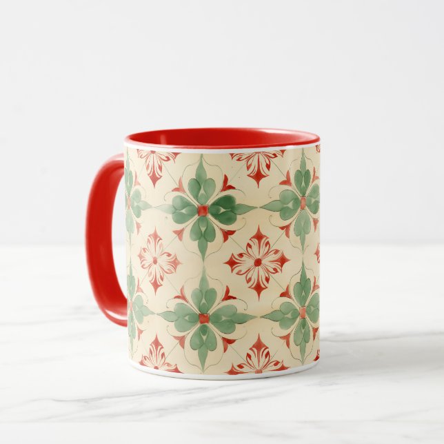 Caneca Azulejo de Natal antigo (Frente Esquerda)