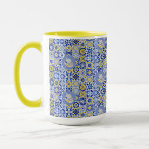 Caneca Azulejos Azuis e Sardinhas
