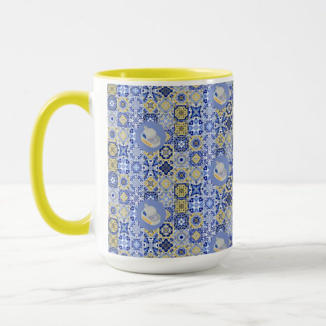 Caneca Azulejos Azuis e Sardinhas (Esquerda)