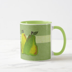 Caneca Azulejos com Pear Motif de faixa