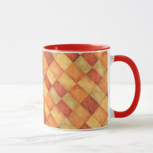 Caneca Azulejos de cor múltipla Sage cor de laranja verm