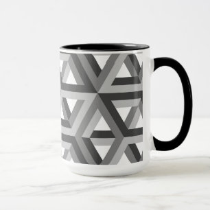 Caneca Azulejos Geométricos Decorativos Padrão Mosaico #1