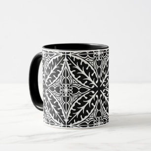 Caneca Azulejos marroquinos - preto e branco
