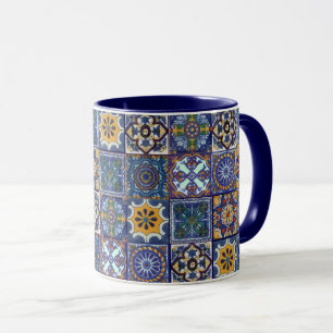 Caneca Azulejos mexicanos de Talavera
