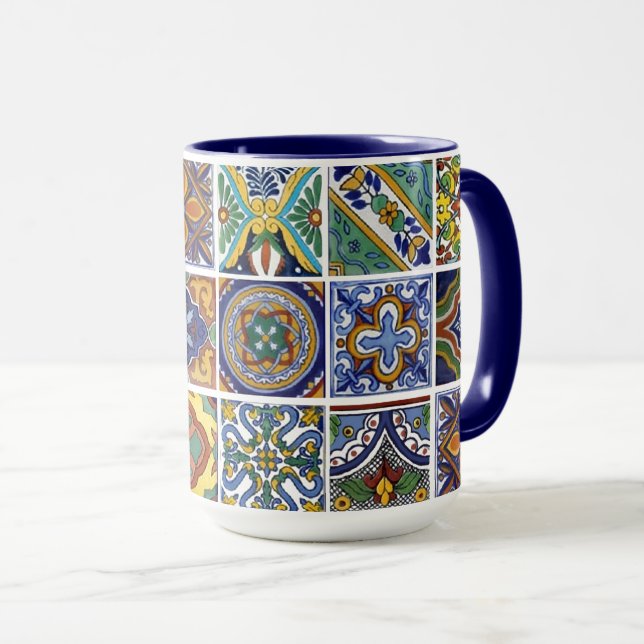 Caneca Azulejos mexicanos de Talavera (Frente Esquerda)