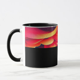 Caneca B06 - Tasse mit  Rot Gelb Farbverlauf 