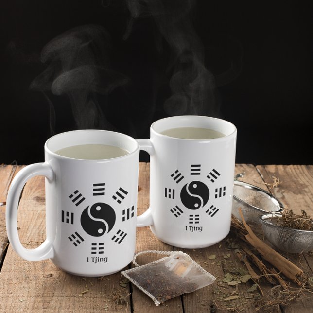 Caneca Ba Gua, oito trigramas, yin yang personalizável (Criador carregado)