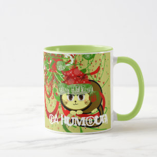 Caneca Ba Humbug Kitty Cat Grunge Natal Férias