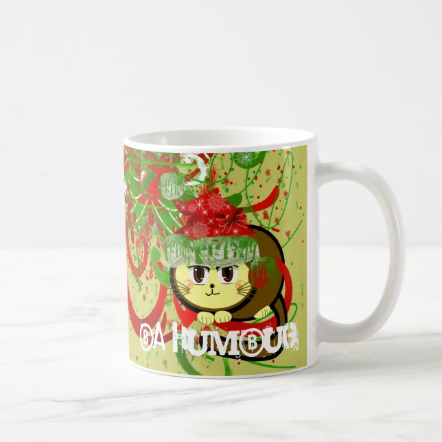 Caneca Ba Humbug Kitty Cat Grunge Natal Férias (Direita)