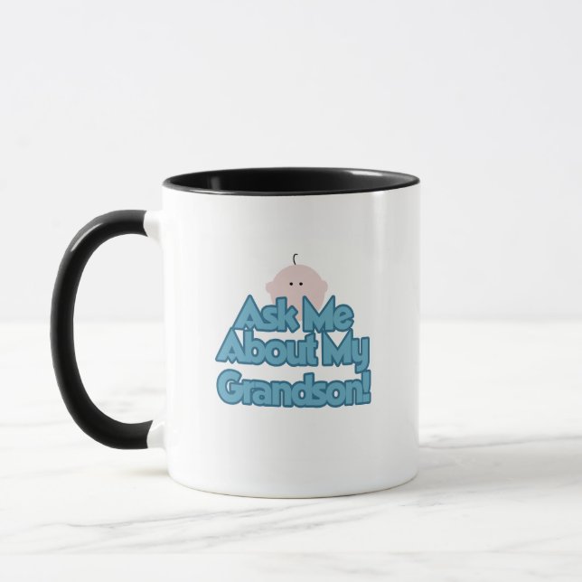Caneca Baby Boy pergunta sobre meus Camisetas e presentes (Esquerda)