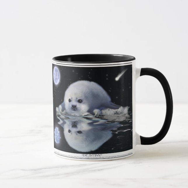 Caneca Baby Harp Seal & Moon Wildlife Supporter Gift cang (Direita)