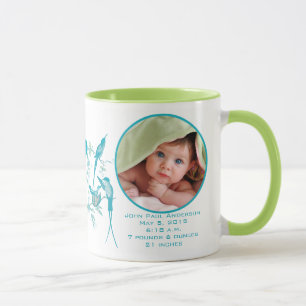 Caneca Baby Mug com Baby Photo Importante Stats de Nascim