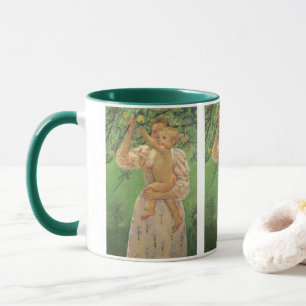 Caneca Baby Reaching for a Apple por Mary Cassatt