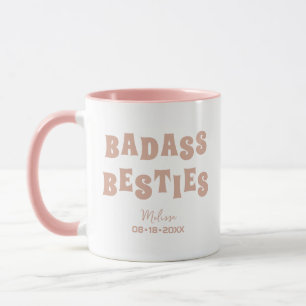 Caneca Badass Besties Engraçado Bridesmaid Favor Gift