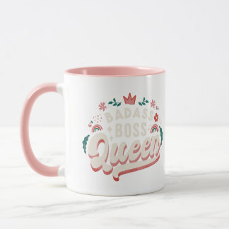 Caneca Badass Boss Queen | Empoderamento do Retro Feminis