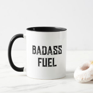 Caneca Badass Combustível Tipografia Engraçada Minimista