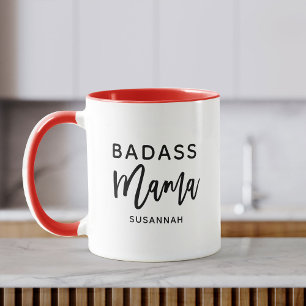 Caneca BADASS MAMA - Dia de as mães moderno de chic