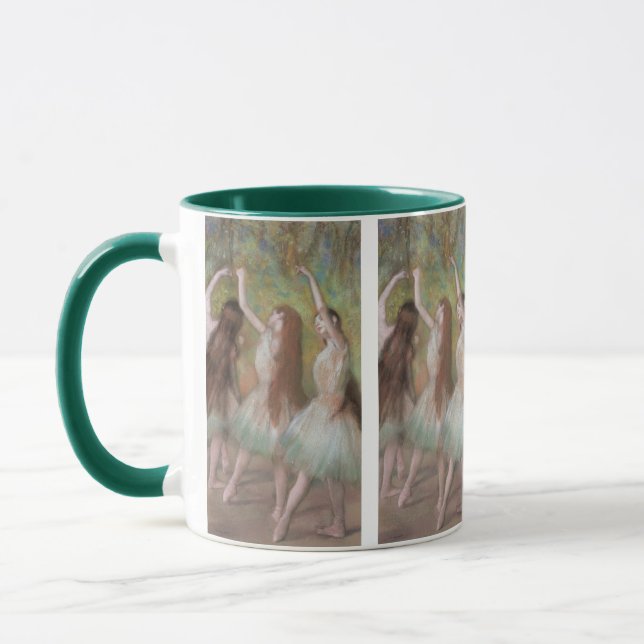 Caneca Bailarinas Verdes de Edgar Degas, Arte de Balé Ant (Esquerda)