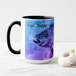 Caneca Baixo azul & roxo do Mar Negro, Seward, Alaska -
