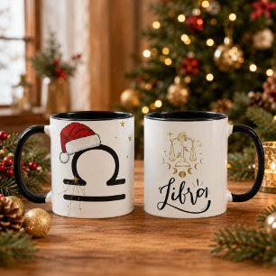 Caneca Balança de Natal Gorro de Papai Noel Zodíaco
