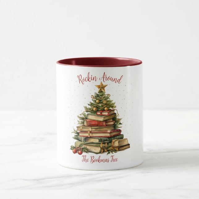 Caneca Balançando em Torno da Árvore do Natal do Livro (Centro)