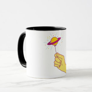 Caneca Balão do pirulito de Saturn