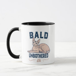 Caneca Bald Unbothered Sphynx Cat Graphic Art