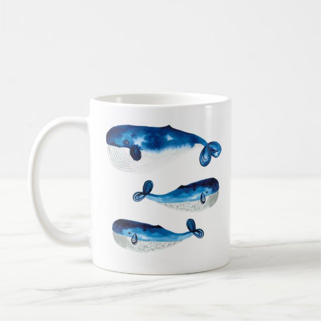 Caneca - baleia azul da Aquarela (Esquerda)