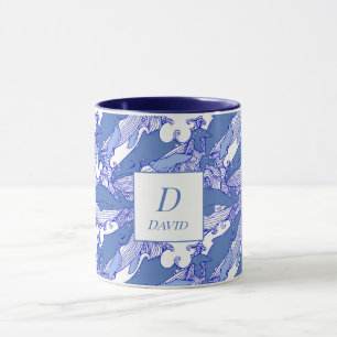 Caneca Baleia Azul Monocromática Personalizada