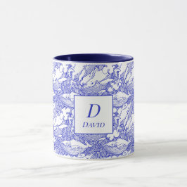Caneca Baleia Branca E Azul Monograma