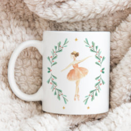Caneca Balerina botânica de Nutcracker, Natal bonito