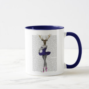 Caneca Ballerina Deer em Azul