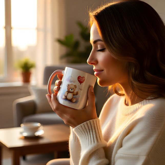 Caneca Baloão Coração Urso Doce Eu Amo Minha Mãe (Criador carregado)