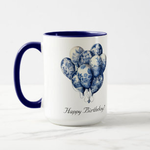 Caneca Balões Azuis Delft personalizáveis