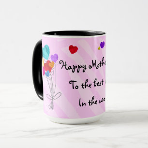 Caneca Balões em forma de coração em recortes de papel - 