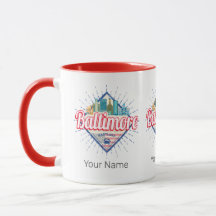 Baltimore Maryland United States Skyline Vintage