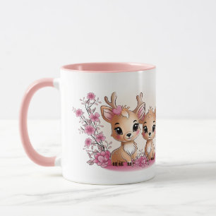 Caneca Bambi de cartoon bonito abre Namorados