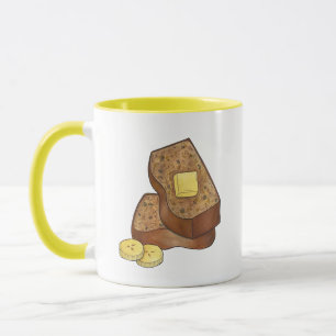 Caneca Banana Bread Loaf Manteiga Baker Comida