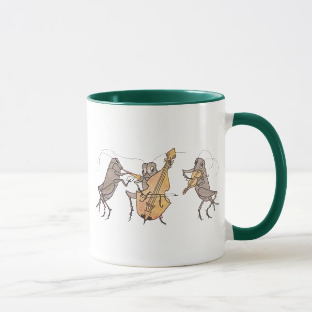 Caneca Banda do grilo com chifre, violoncelo & violino (Direita)