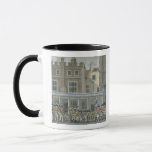 Caneca Banda militar no palácio de St James, tarde 18o