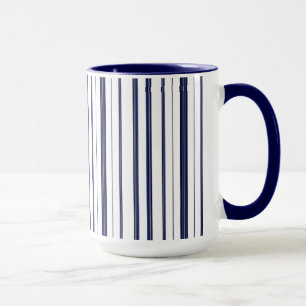 Caneca Bandas brancas e azuis - Escuras