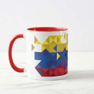 Caneca Bandeira abstrata de Equador, república de Equador