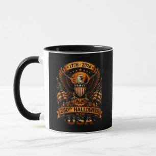 Caneca Bandeira Águia EUA Aniversário de 250 anos do Hall
