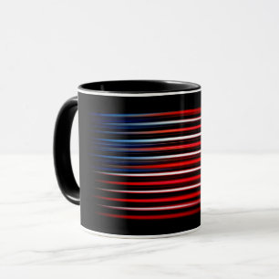 Caneca Bandeira Americana com Abstrato Strike
